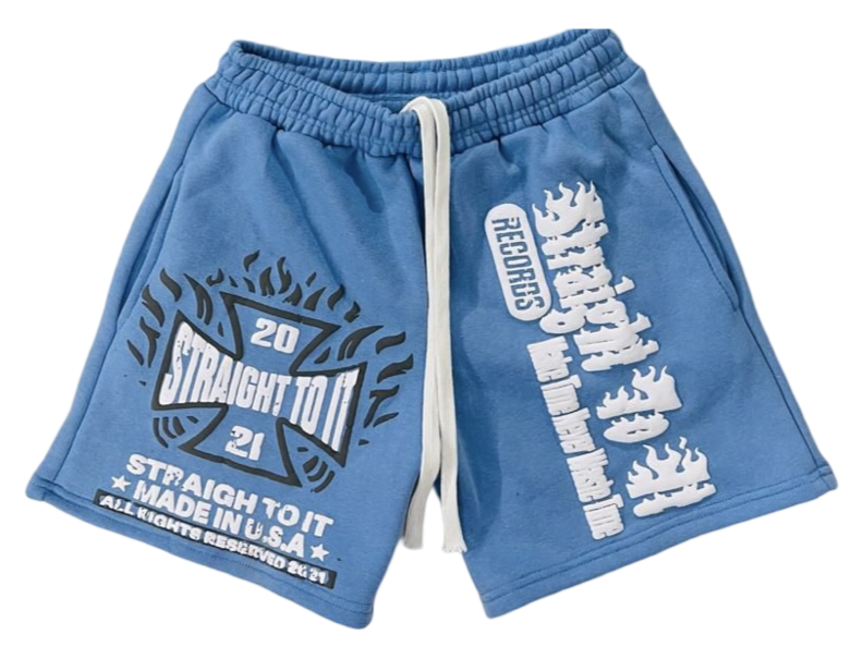 Light Blue “Mind Over Matter” shorts