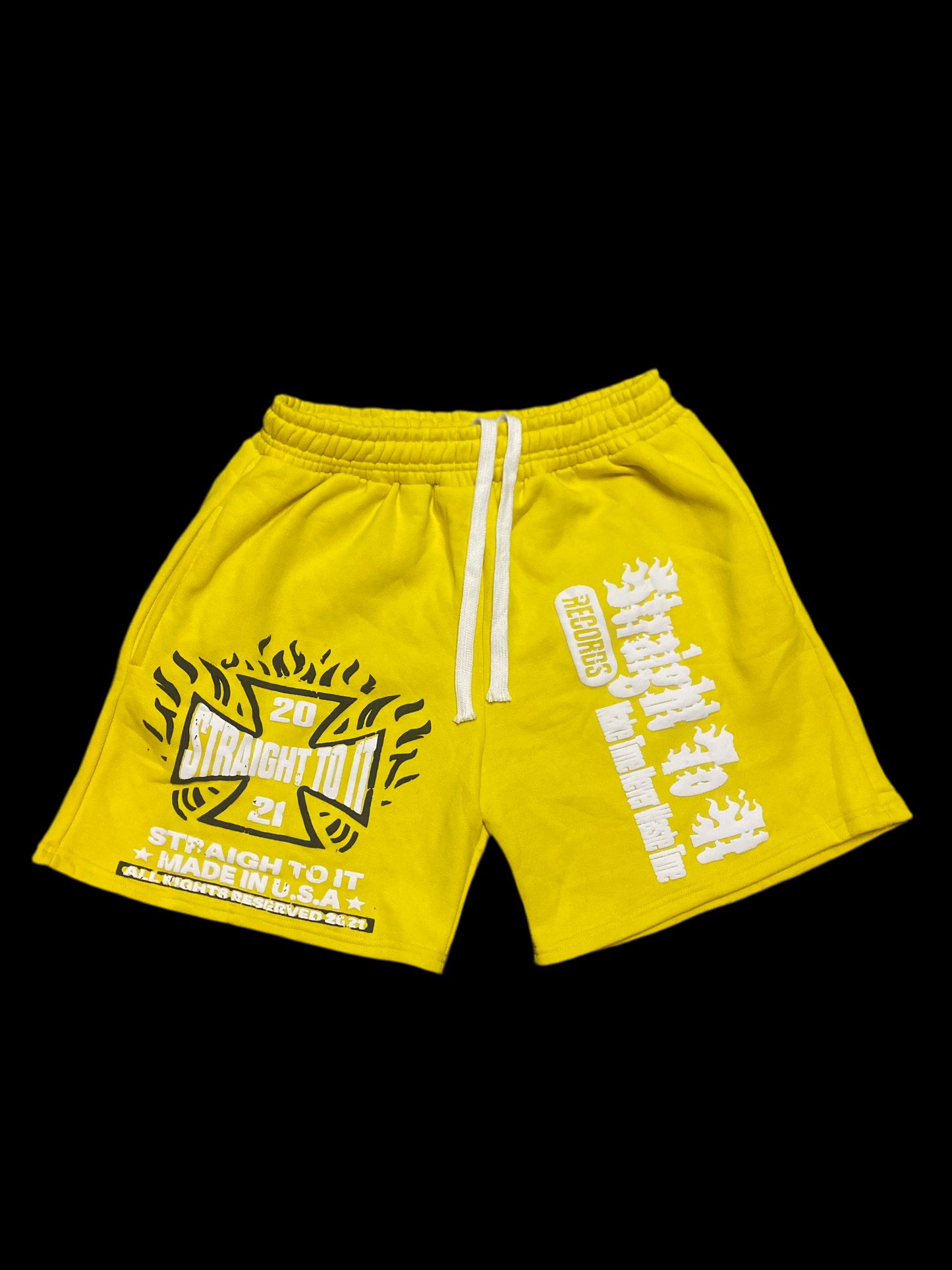 Yellow “Mind Over Matter” Shorts