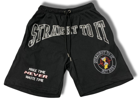 Black "Straight To It" Shorts