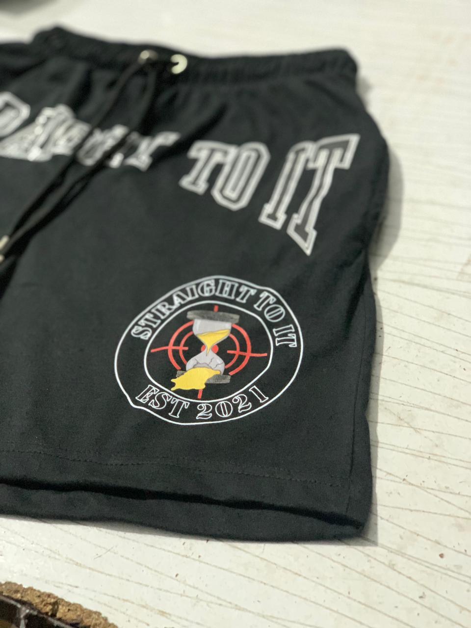 Black "Straight To It" Shorts
