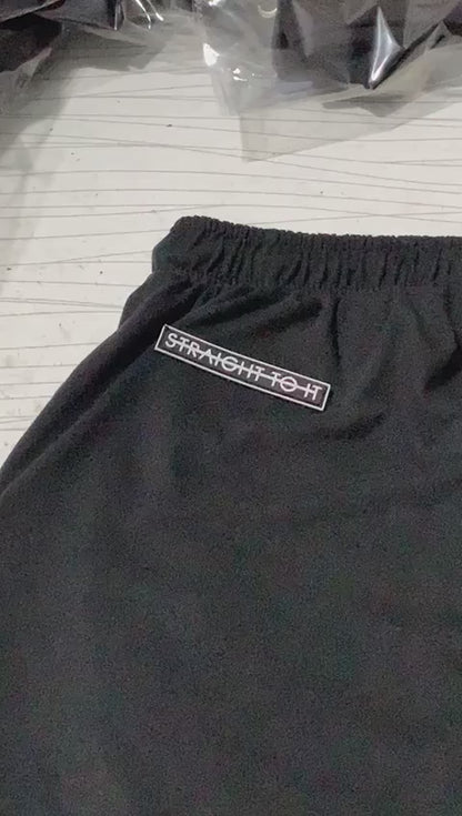 Black "Straight To It" Shorts